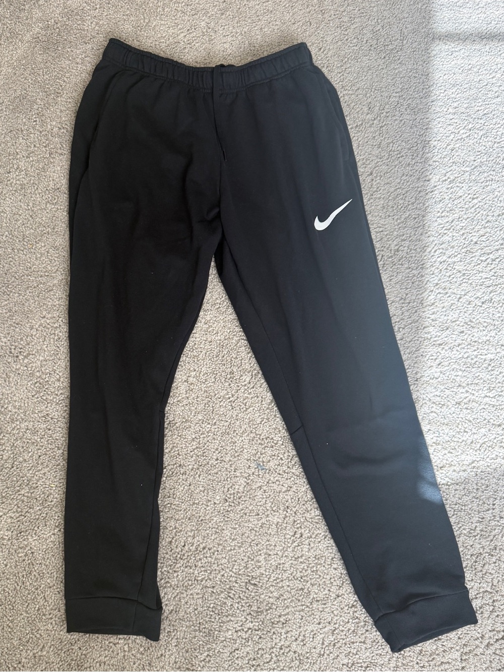 Nike Black Jogger Pants with White Swoosh